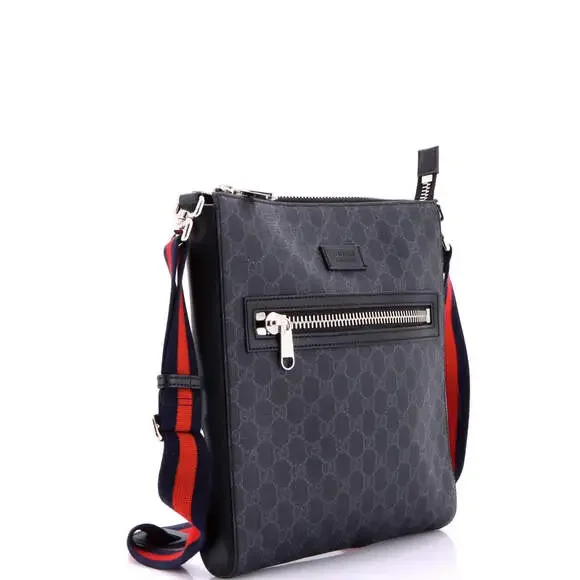 Gucci Web Strap Front Zip Messenger Bag #222328G12B - Picture 2 of 7